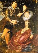 Peter Paul Rubens Rubens with His First Wife, Isabella Brandt, in the Honeysuckle Bower oil on canvas